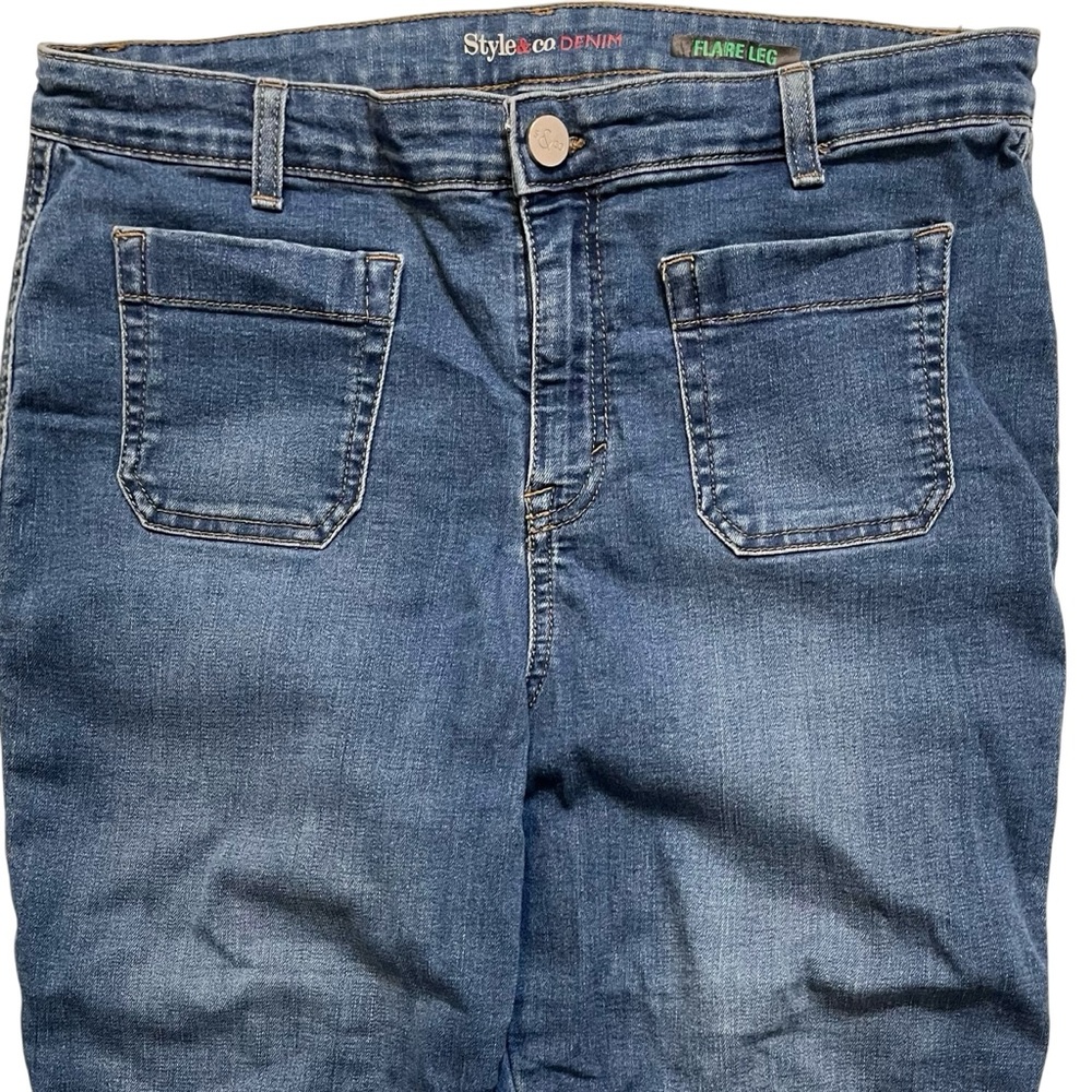 ❤️ Style & Co Retro High Rise Flare Jeans - Picture 5 of 13